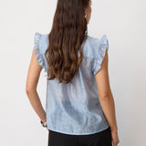 SisuCC Frill Top - Pale Blue