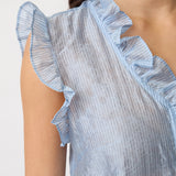 SisuCC Frill Top - Pale Blue