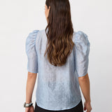 SisuCC SS V-Blouse - Pale Blue