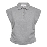 SidaCC Polo Top - Grey Melange
