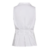 PoppyCC V-Collar Top - White
