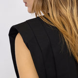 ZelliCC Padded Pleat Top - Black