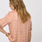 CarmineCC SS V-Blouse - Flame