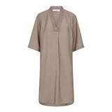 CallumCC Pleat Tunic V-Dress - Taupe