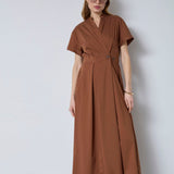 ElaraCC Wrap SS Dress - Suntan