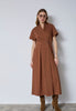 ElaraCC Wrap SS Dress - Suntan