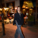 VolaCC Cape Button Blazer - Black