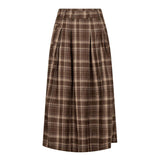 DagnyCC Anya Check Pleat Skirt - Brown