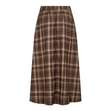 DagnyCC Anya Check Pleat Skirt - Brown
