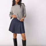 34223 LunaCC Pocket Pleat Mini Skirt - Navy