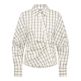 BisoCC Asym Check Shirt - Off-White