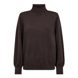 CoryCC Padded Roll-Neck Knit - Dark Brown