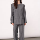 JackyCC Blazer Blouse - Mid Grey