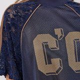 ReenaCC Logo Lace Tee - Navy