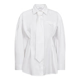 DaliaCC Tie Pleat Shirt - White
