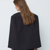 VolaCC Cape Button Blazer - Black
