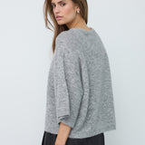 AelleCC SS Knit - Grey Melange