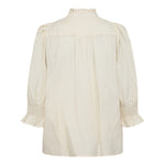 AilaCC Frill SS V - Blouse - Off white - Co'couture
