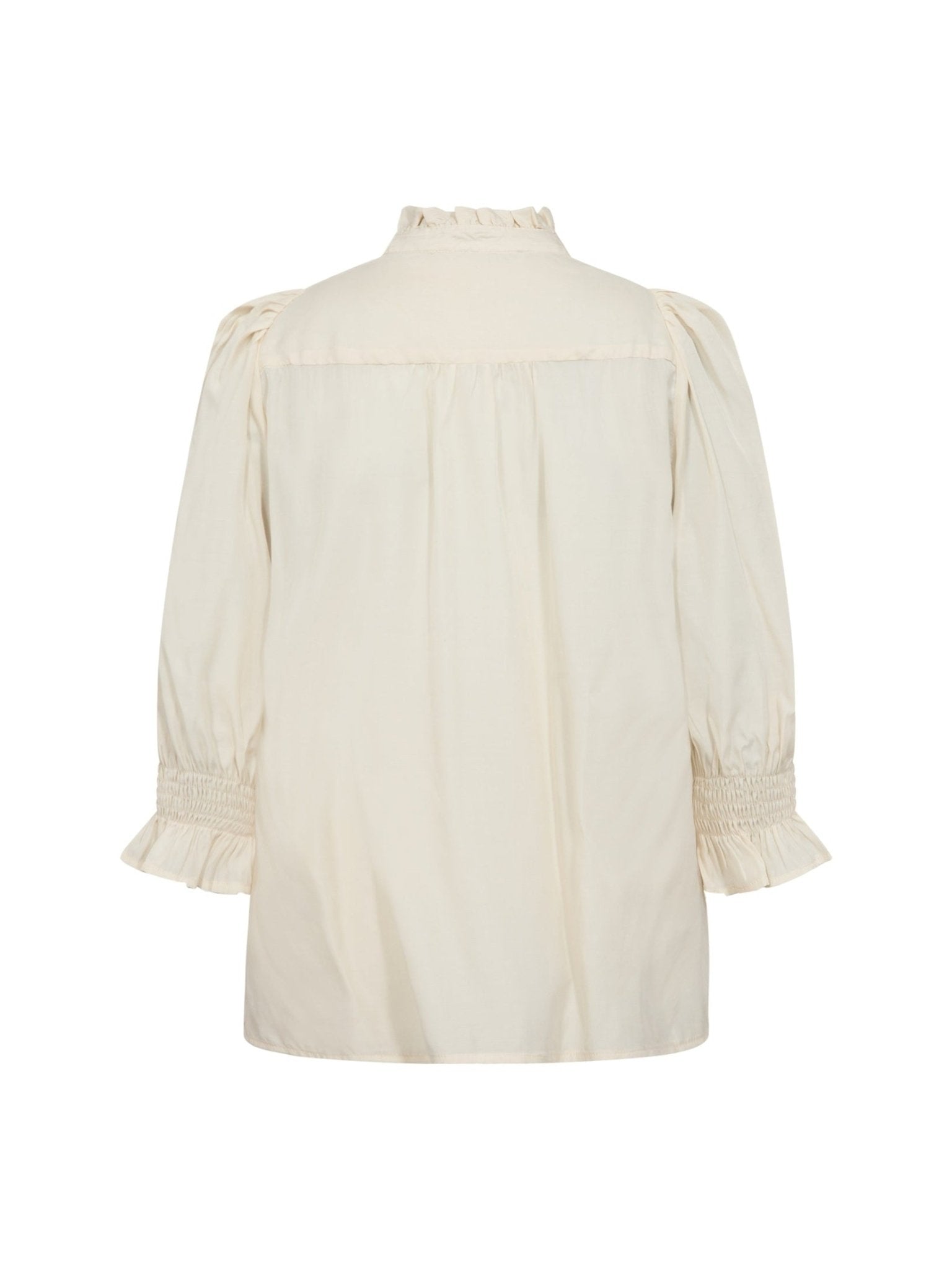 AilaCC Frill SS V - Blouse - Off white - Co'couture