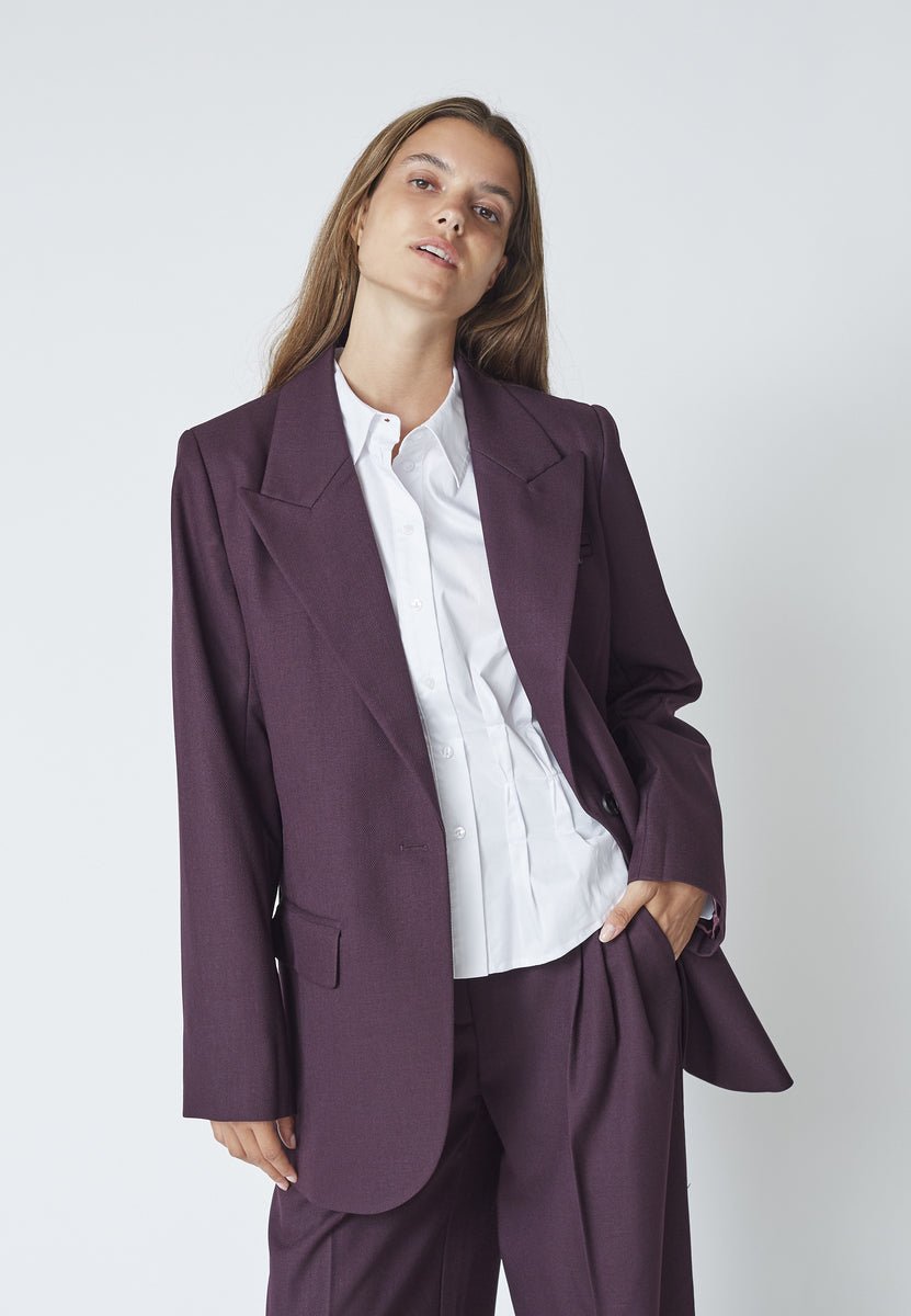 AlmiraCC Fitted Blazer - Plum - Co'couture