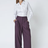 AlmiraCC Pleat Pant - Plum - Co'couture