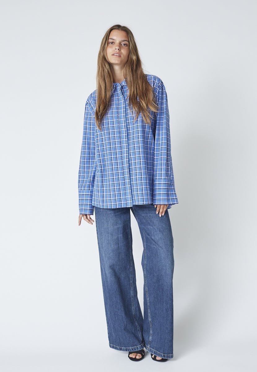AngelicaCC Check Shirt - Blue - Co'couture