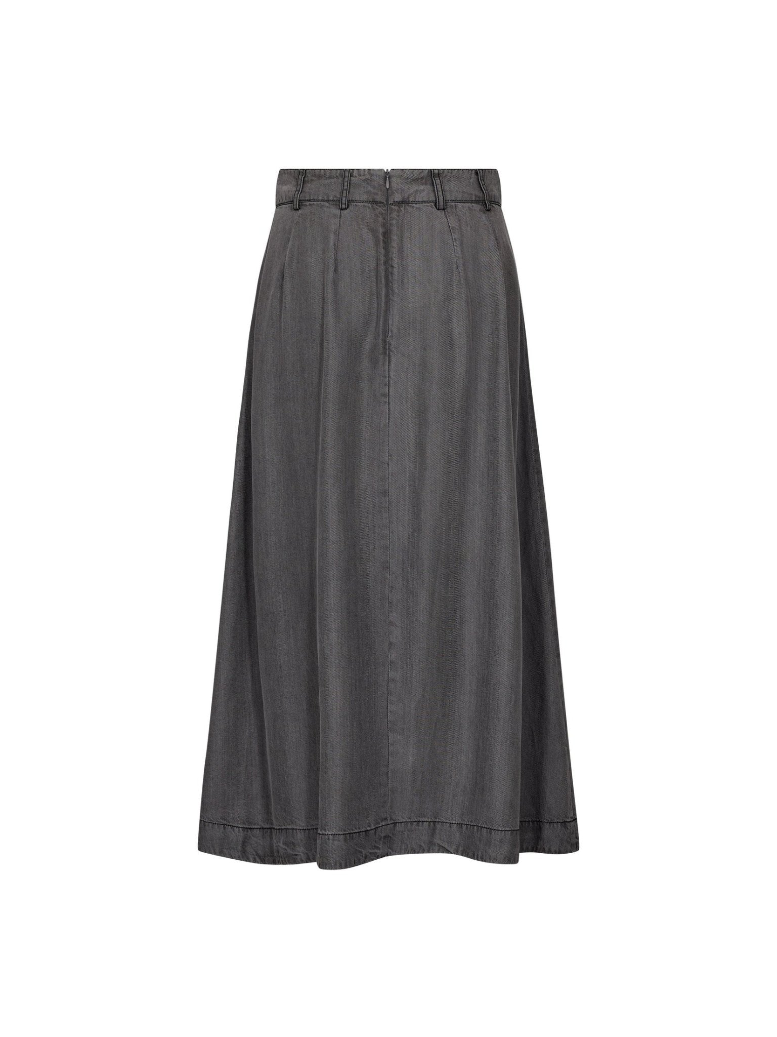 AnyaCC Denim Pleat Skirt - Mid Grey - Co'couture
