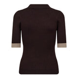 BonnyCC Polo SS Knit - Mocca - Co'couture