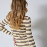 BonnyCC Stripe L/S Polo Knit - PaleYellow - Co'couture