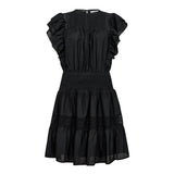 CallumCC Frill Pintuck Dress - Black - Co'couture