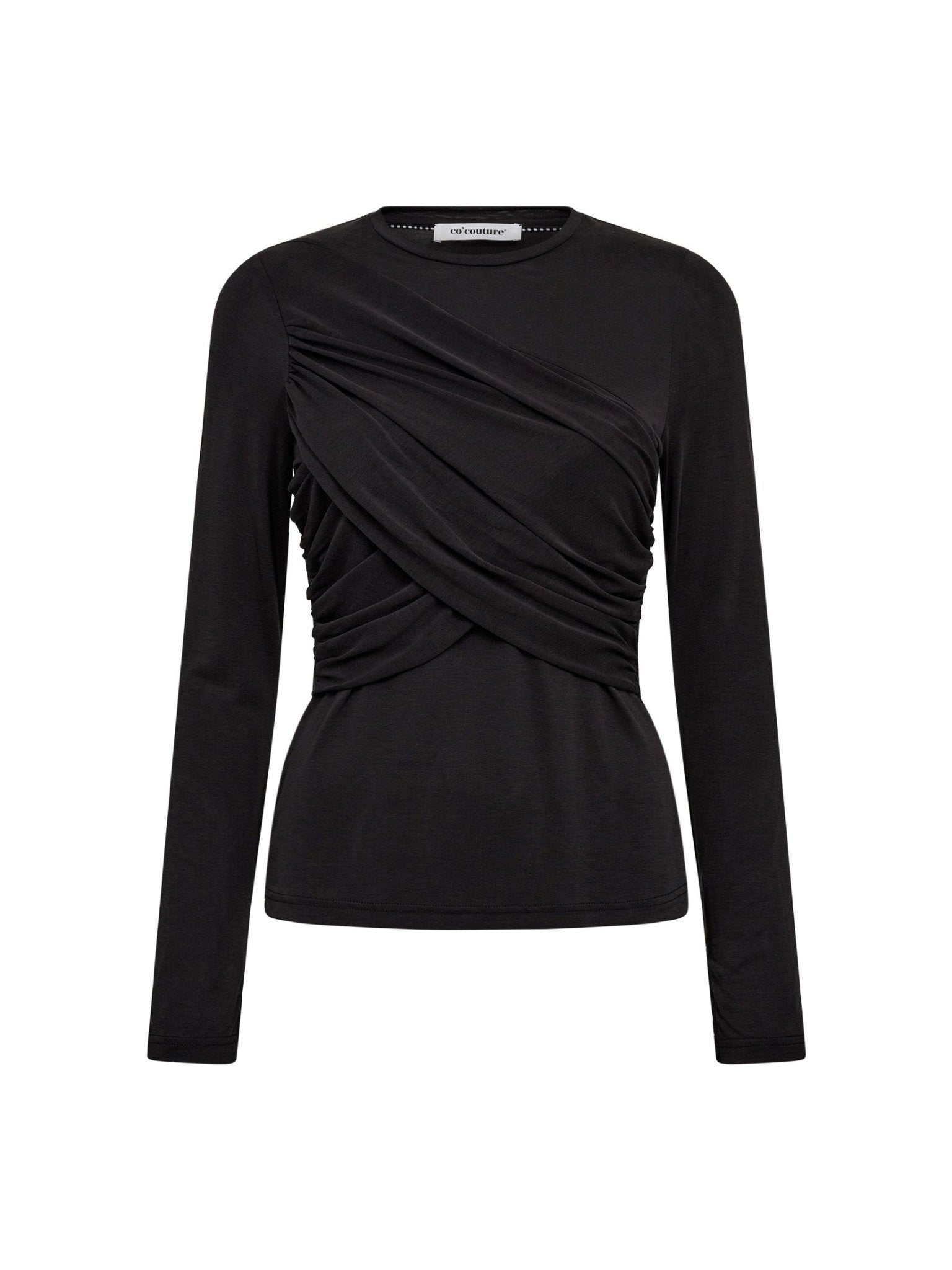 CamillaCC Drape LS Blouse - Dark Grey - Co'couture