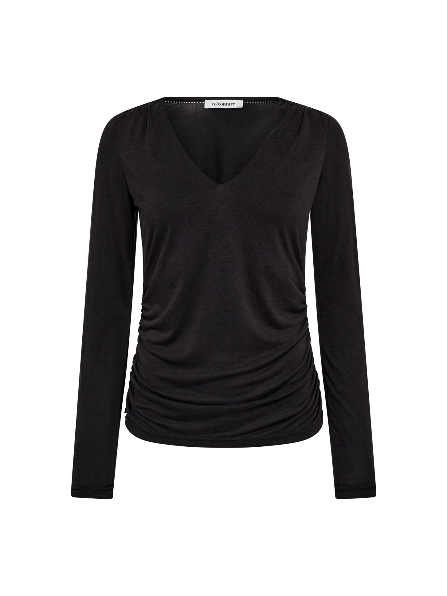 CamillaCC LS V - Blouse - Dark Grey - Co'couture