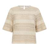 CarlyCC Crochet Blouse - Bone - Co'couture
