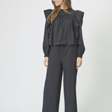 CottonCC Crisp Frill Blouse - Black - Co'couture