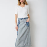 DeniceCC Denim Mix Skirt - Denim blue - Co'couture