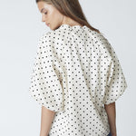 DilanCC Dot SS V - Shirt - Powder - Co'couture