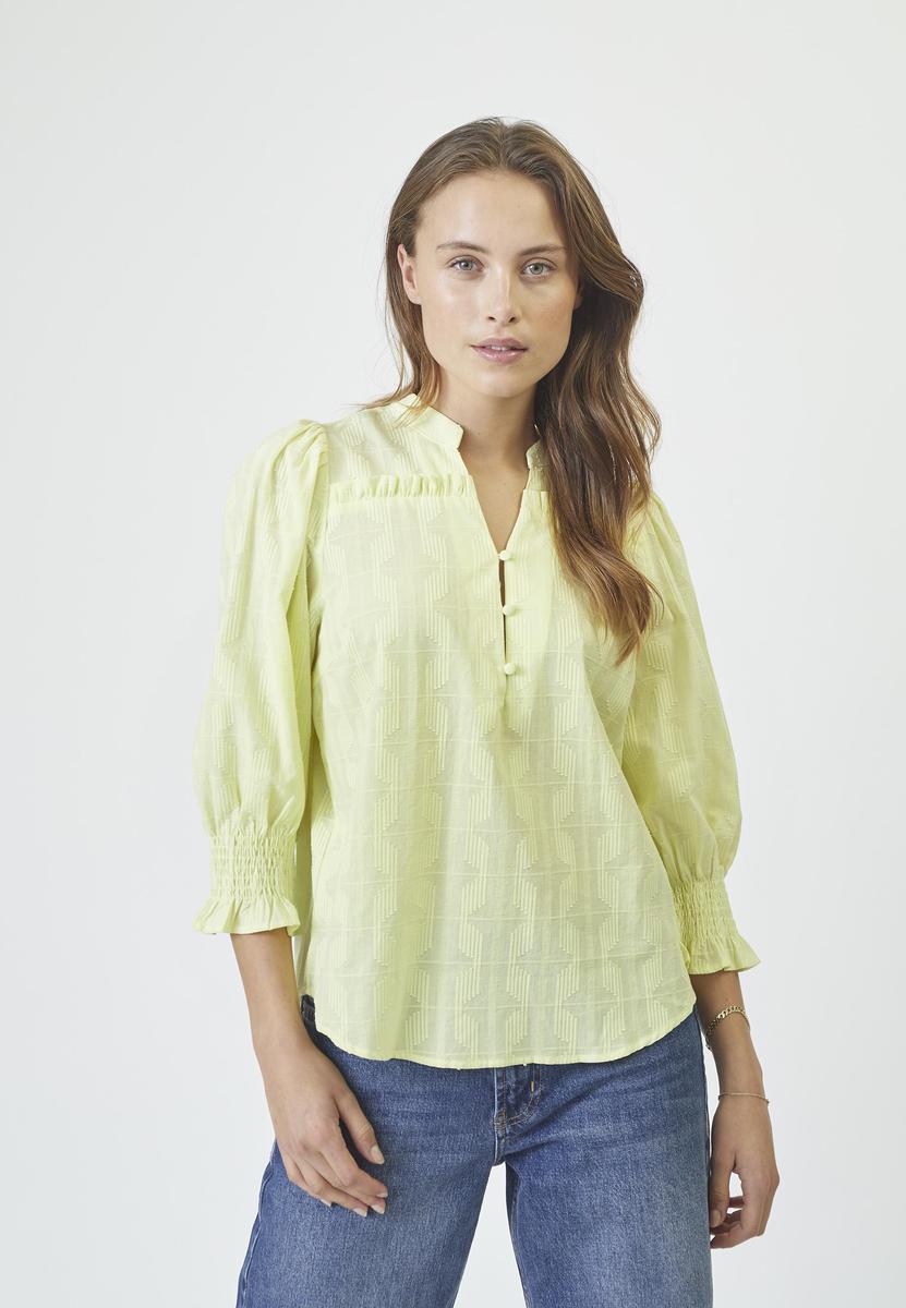 EmmaCC Frill SS Blouse - Citrus - Co'couture