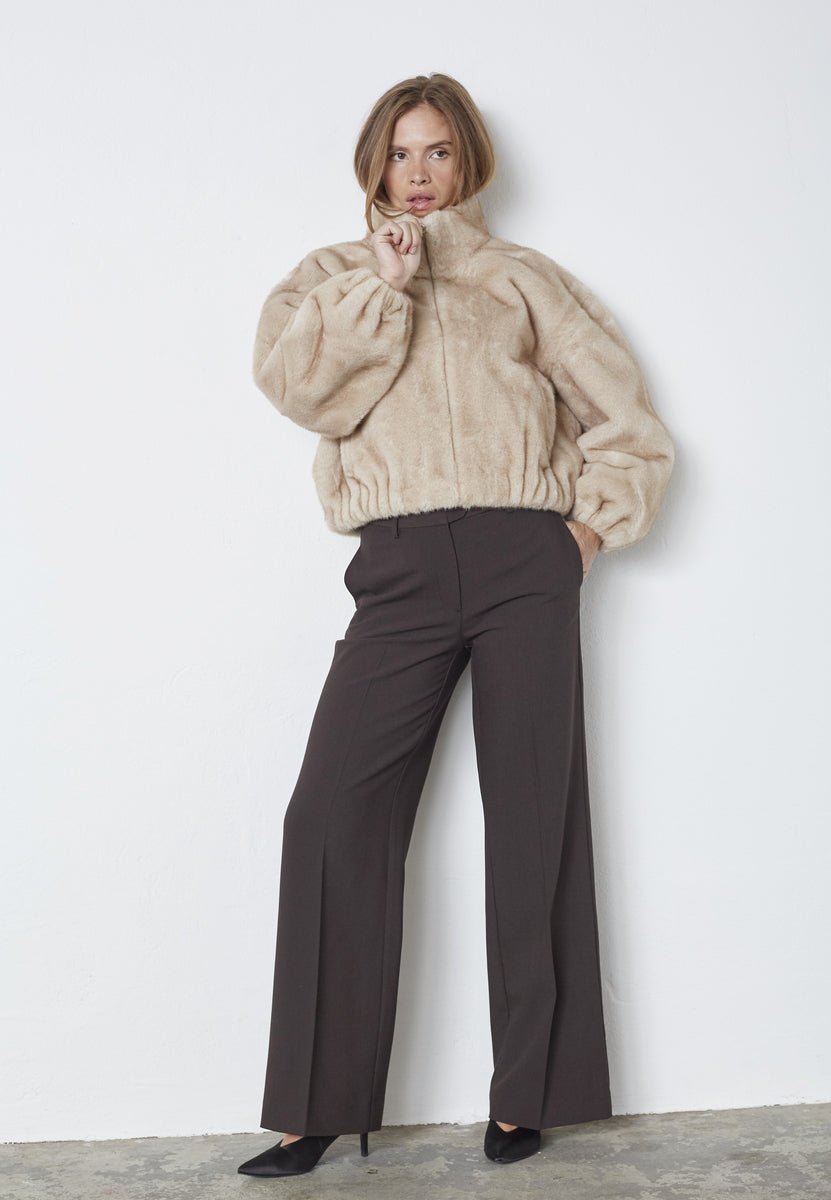 FeraCC Faux Fur Jacket - Creme - Co'couture
