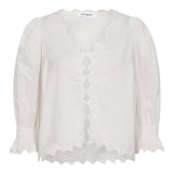 GemmaCC Embroidery SS Shirt - White - Co'couture