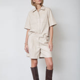 GittCC Pleat Shorts - Bone - Co'couture