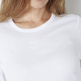 GrannyCC Embroidery LS Tee - White - Co'couture