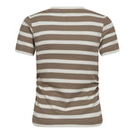 GrannyCC Gathering Stripe Tee - OffWhite/Walnut - Co'couture