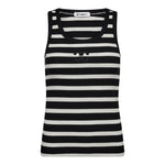 GrannyCC Rib Emb. Tank Top - OffWhite - Black - Co'couture