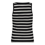 GrannyCC Rib Emb. Tank Top - OffWhite - Black - Co'couture