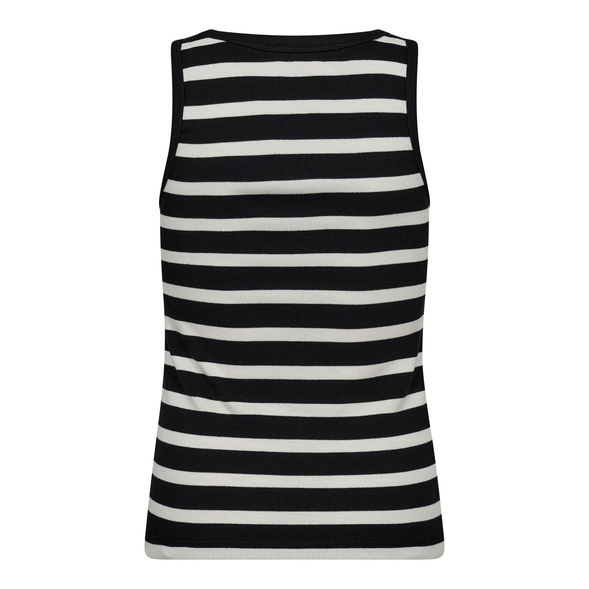 GrannyCC Rib Emb. Tank Top - OffWhite - Black - Co'couture