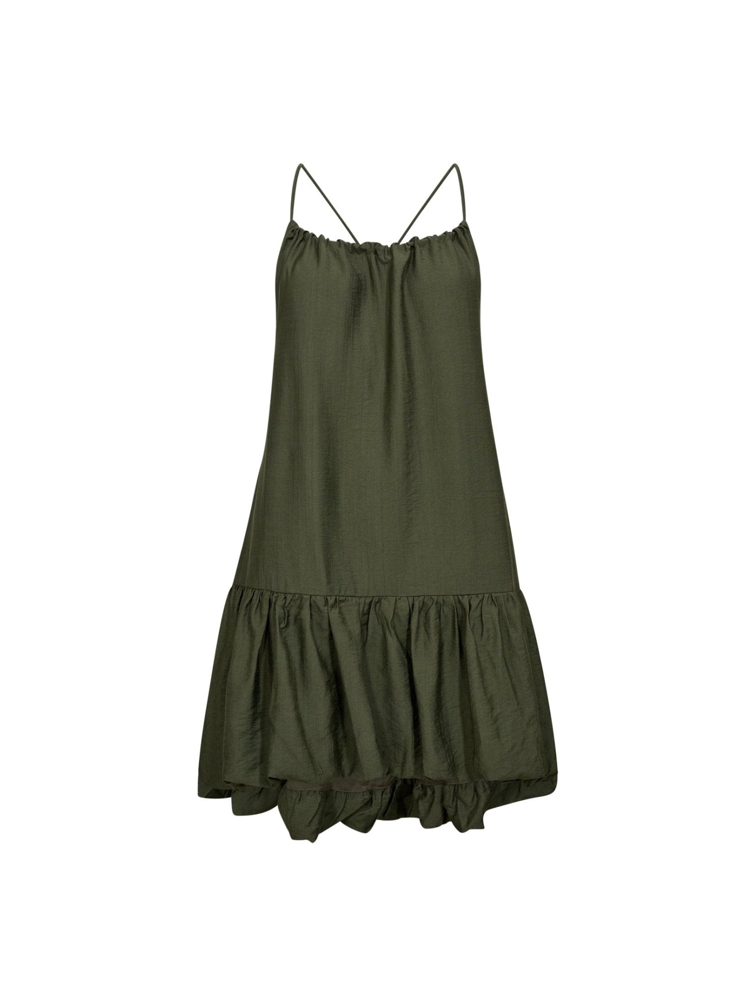 HeraCC Balloon Halter Dress - Army - Co'couture