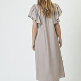 HeraCC SS Frill Dress - Walnut - Co'couture