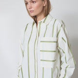 IdieCC Stripe Shirt - Off - White Green - Co'couture