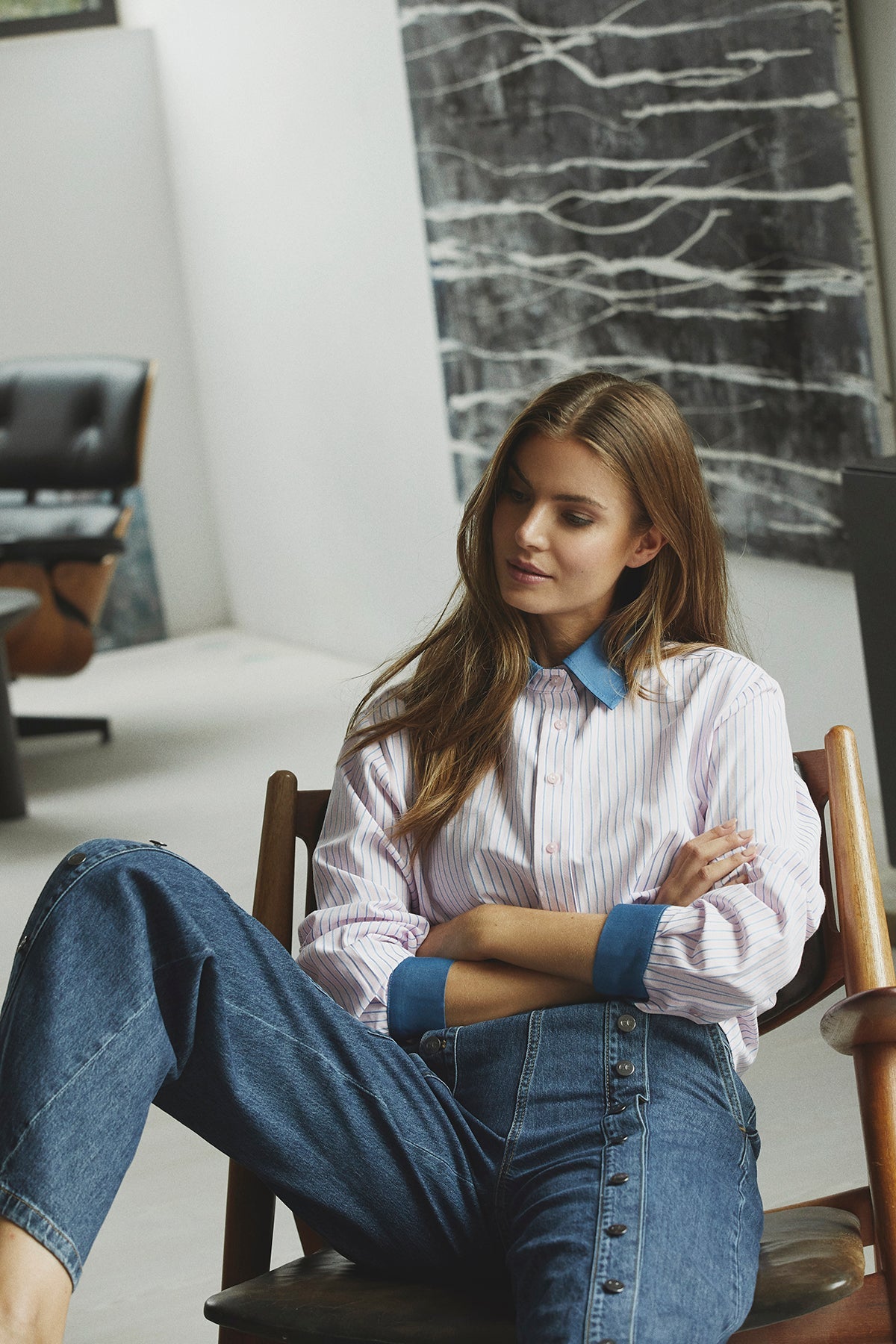 KarinaCC Stripe Mix Shirt - Candyfloss - Co'couture