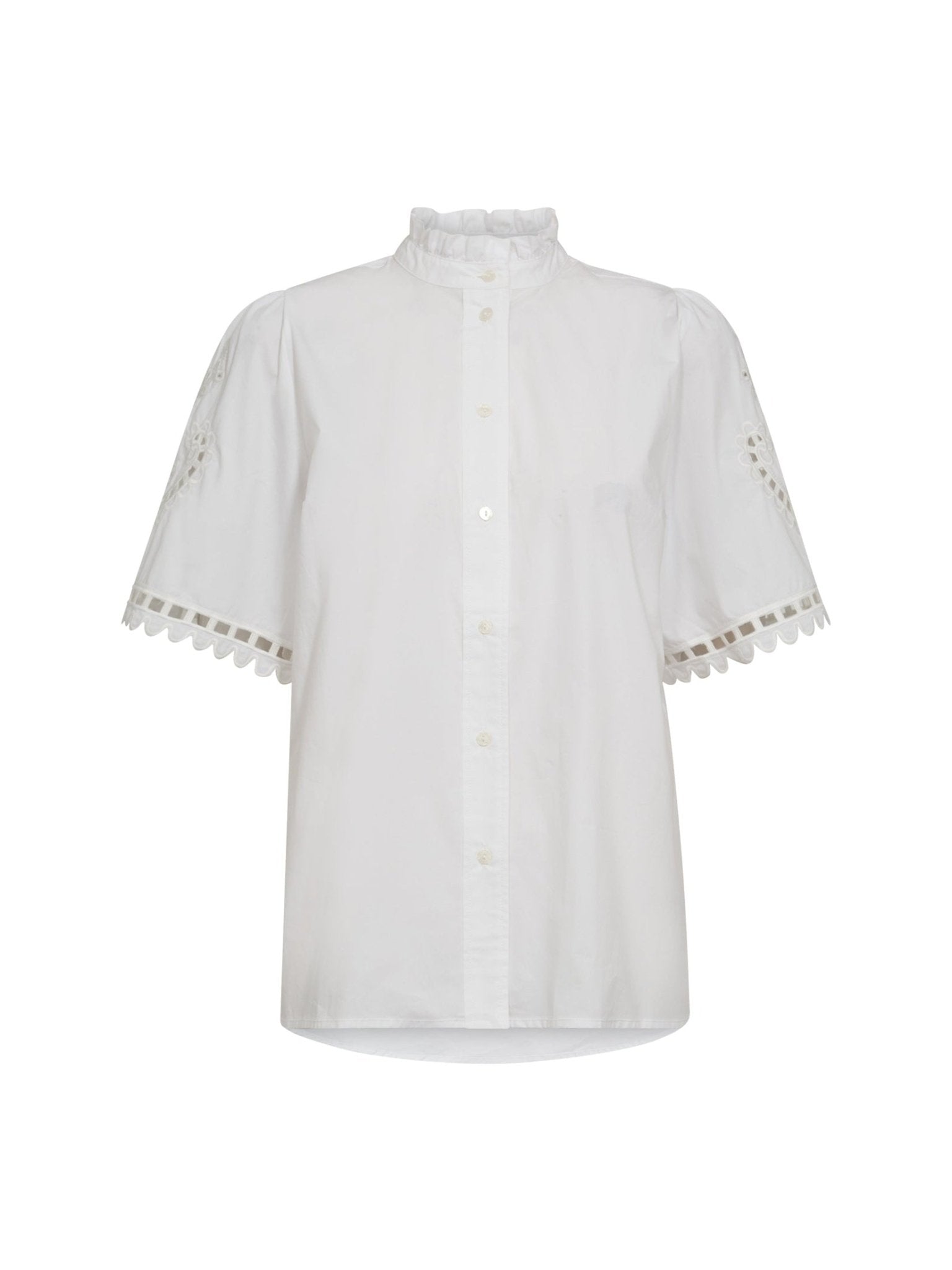 KelliseCC Embroidery SS Shirt - White - Co'couture